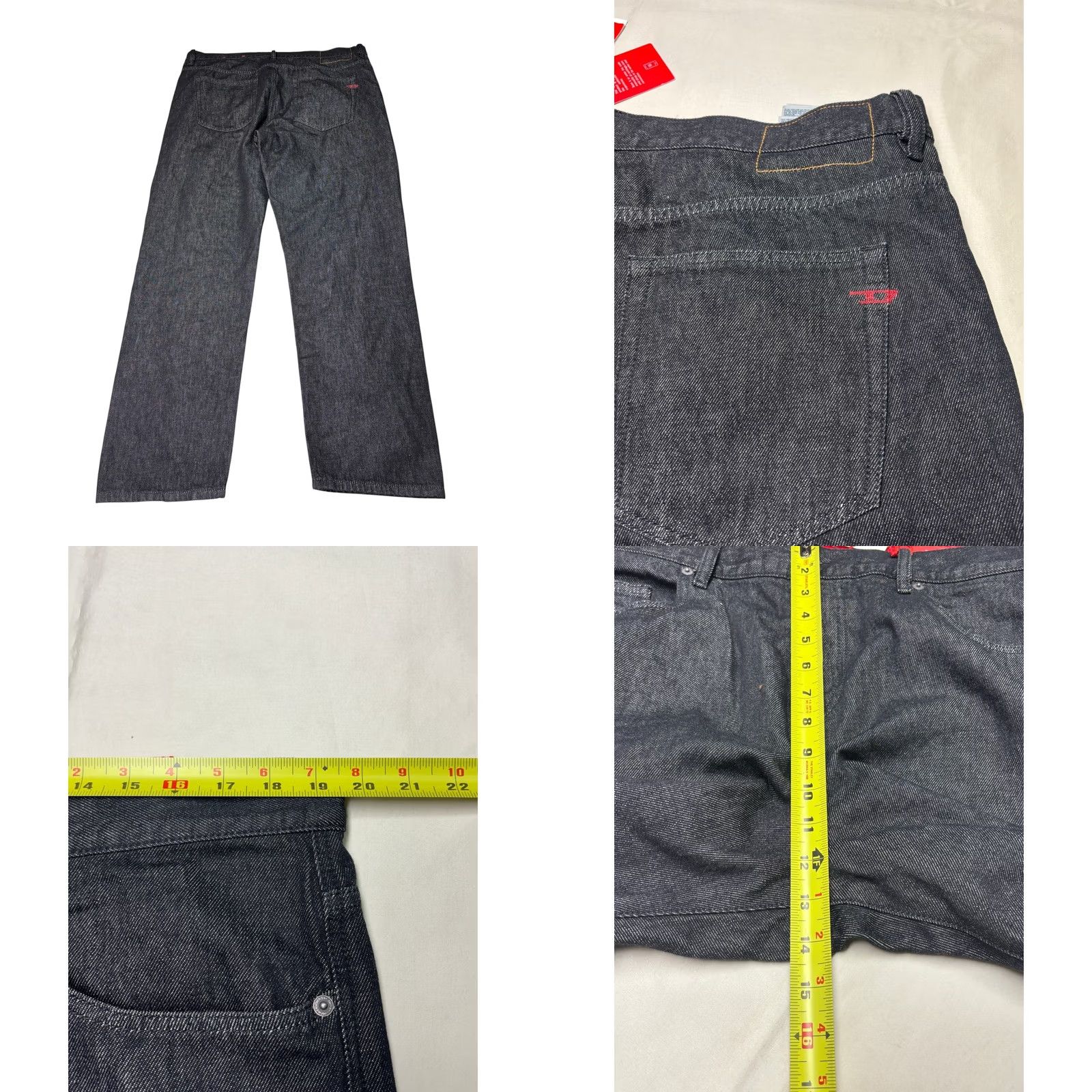 Diesel NWT Diesel Jeans 2020 D-Viker L.32 Dark Straight Regular Fit Mens 38x30 Black Denim Mid Rise 5-Pocket Cotton Button Fly Size US 38 / EU 54 - 8 Thumbnail