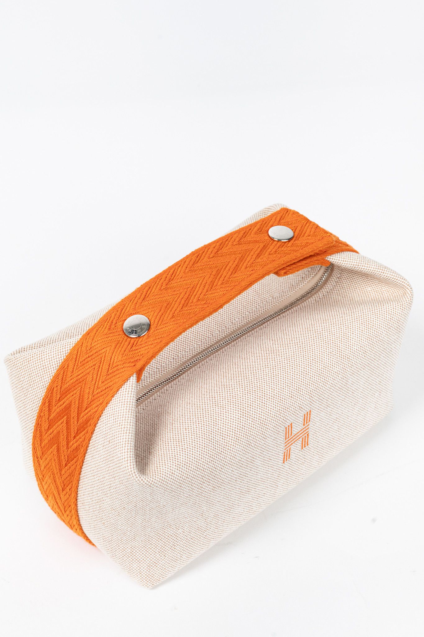 Hermes Hermes Bride-a-Brac Small Model Canvas & Chevron Strap Case Size ONE SIZE - 6 Thumbnail