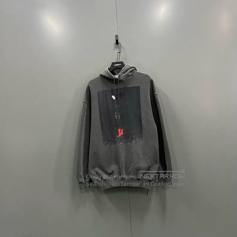 Balenciaga Distressed Poster Pattern Hoodie