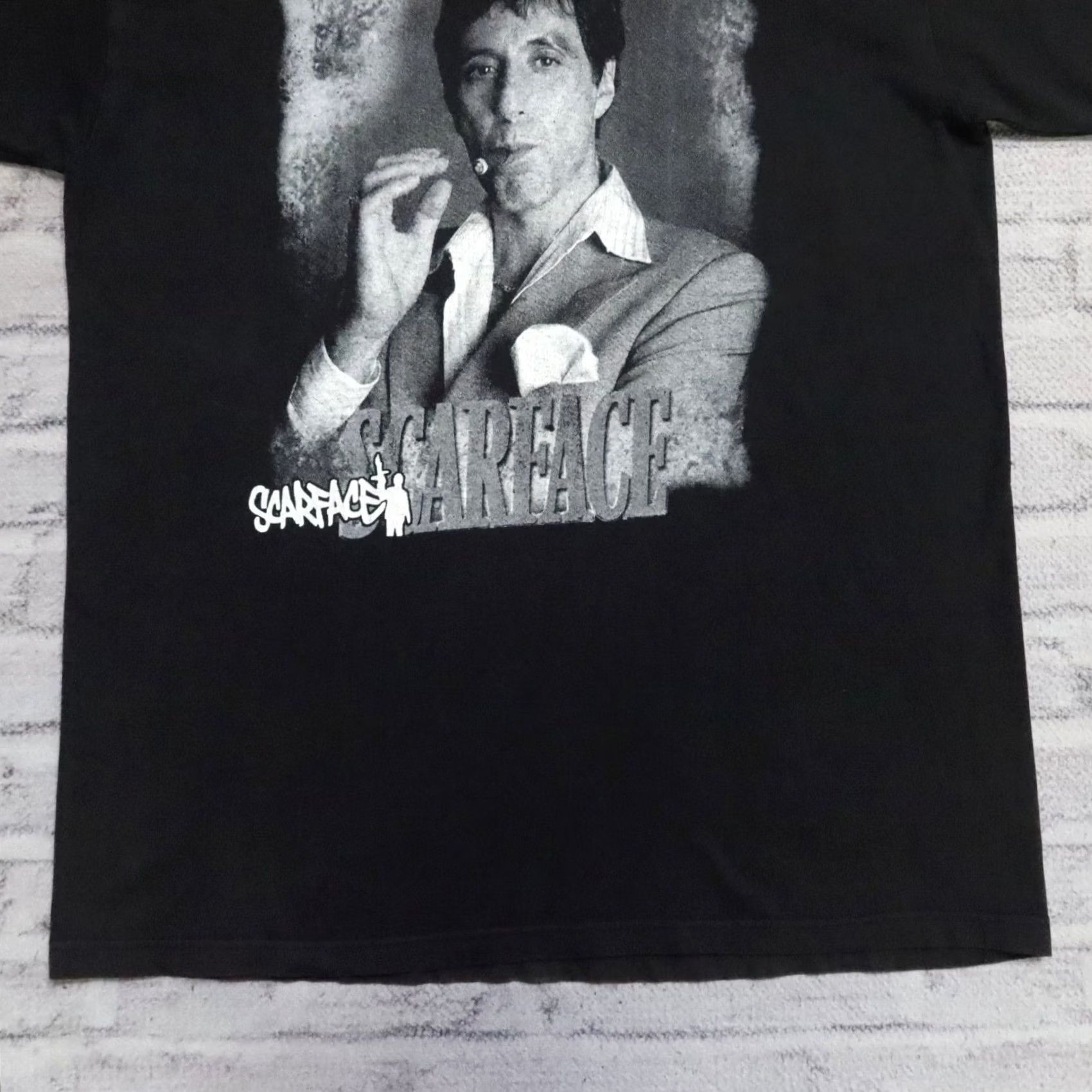 Vintage Vintage Scarface Al Pacine Photo Tshirt 2XL Black Mens T-Shirt Lucky 90s Rap Urban Size US XXL / EU 58 / 5 - 3 Thumbnail