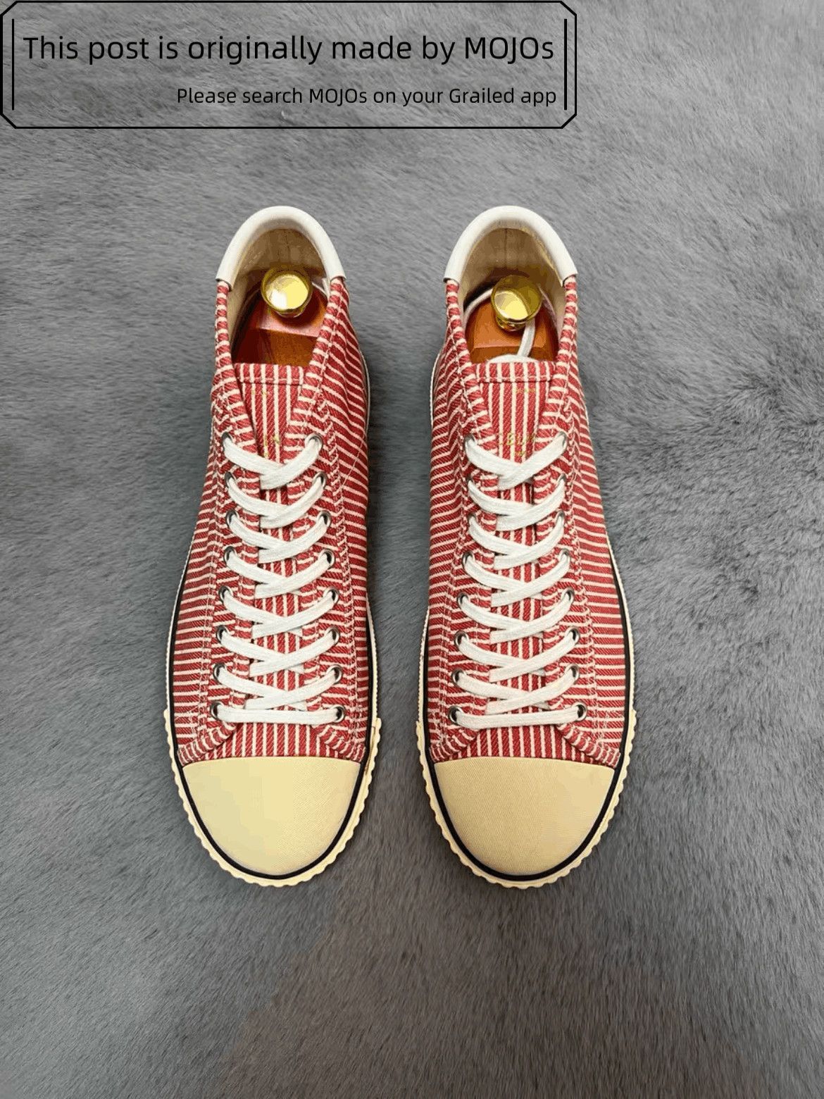 Celine Sz 41 Celine 20SS Red Stripe Hi-top Sneaker Size US 8 / EU 41 - 2 Thumbnail