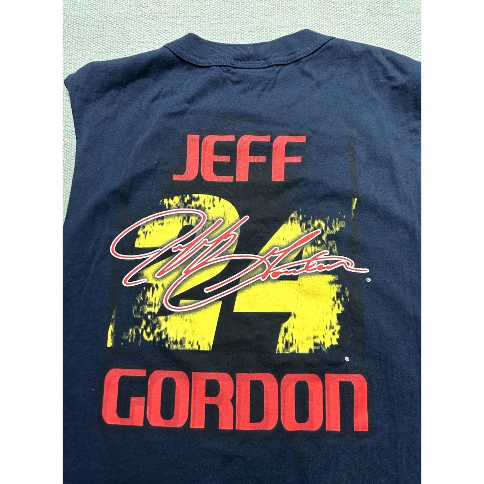 NASCAR VINTAGE Jeff Gordon Nascar Tank Top Graphic T Shirt Blue XL Sleeveless Mens 90s Theme Size US XL / EU 56 / 4 - 7 Thumbnail