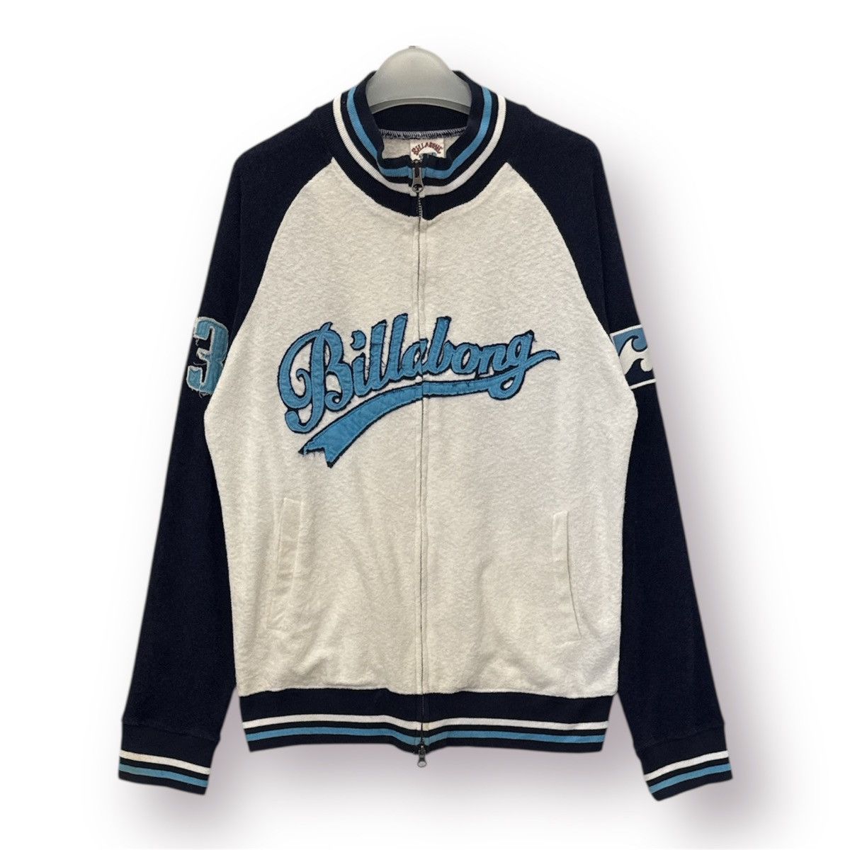 Billabong 🔥 BILLABONG COMPANY SURF Spellout Velour Zipper Sweat - M Size US S / EU 44-46 / 1 - 1 Thumbnail