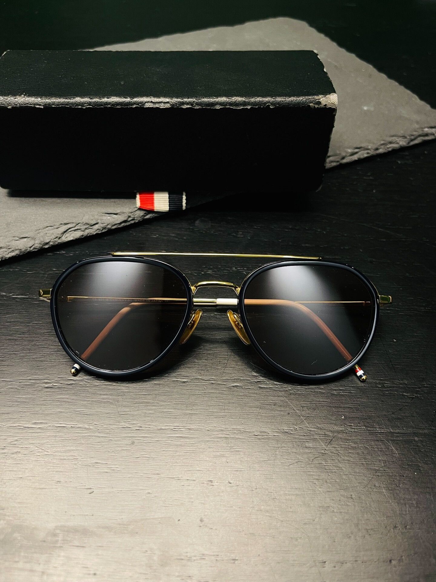 Thom Browne Thom Browne Pilot Sunglasses TB-801 Size ONE SIZE - 1 Thumbnail