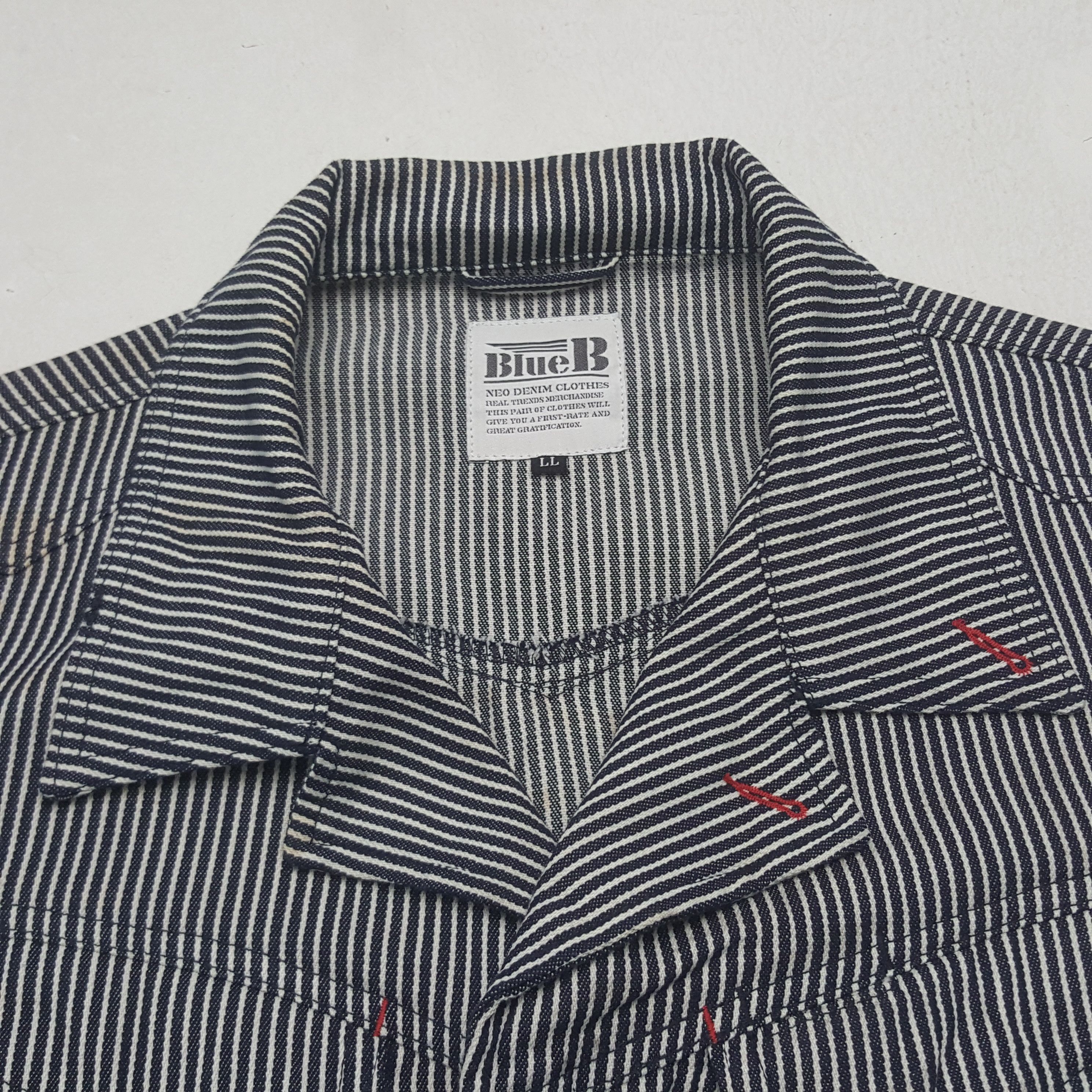 Japanese Brand Vintage Blue B Custom Hysteric Glamour Striped Jacket Size US L / EU 52-54 / 3 - 9 Thumbnail