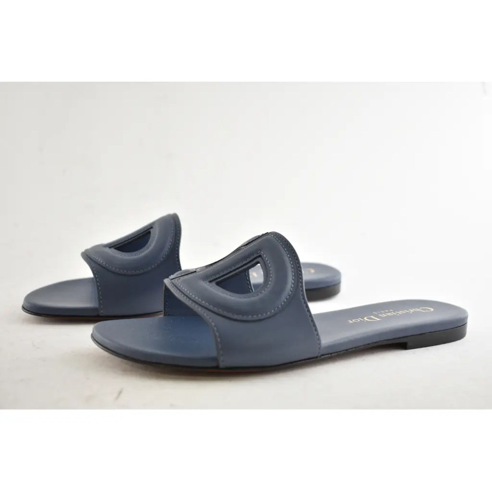 Dior Christian Dior Dway D-Club Blue Leather CD Club Logo Size US 5.5 / IT 35.5 - 9 Thumbnail