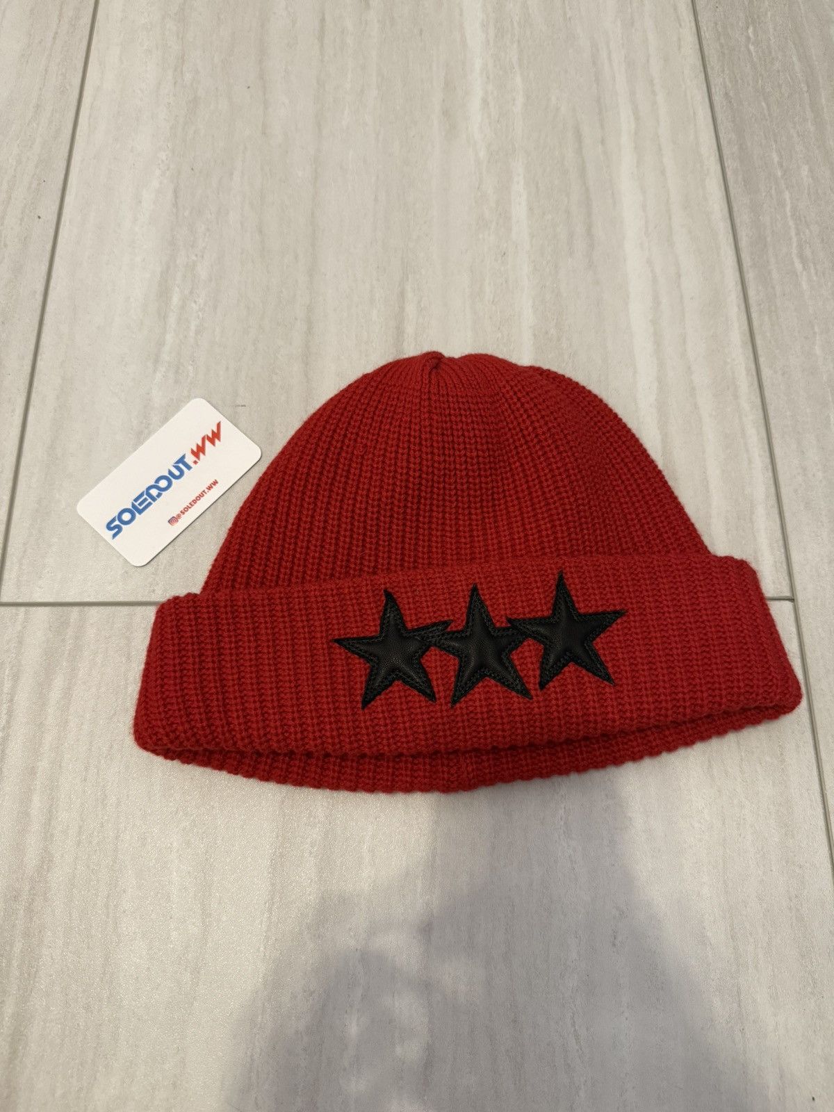 Chrome Hearts “Sludge” Triple Cross Red Beanie