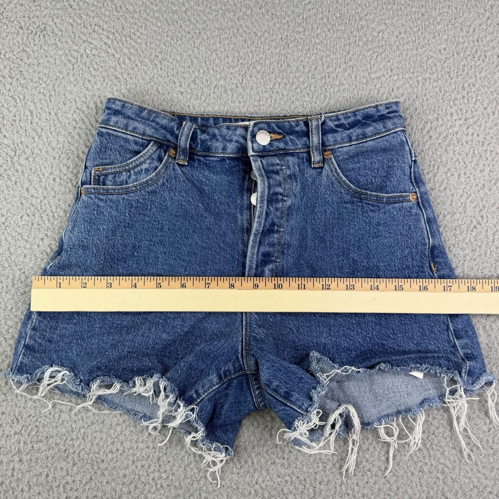 Rolla's Rollas High Rise Blue Denim Original Shorts 26x3 Cut Off Size 26" / US 2 / IT 38 - 7 Thumbnail