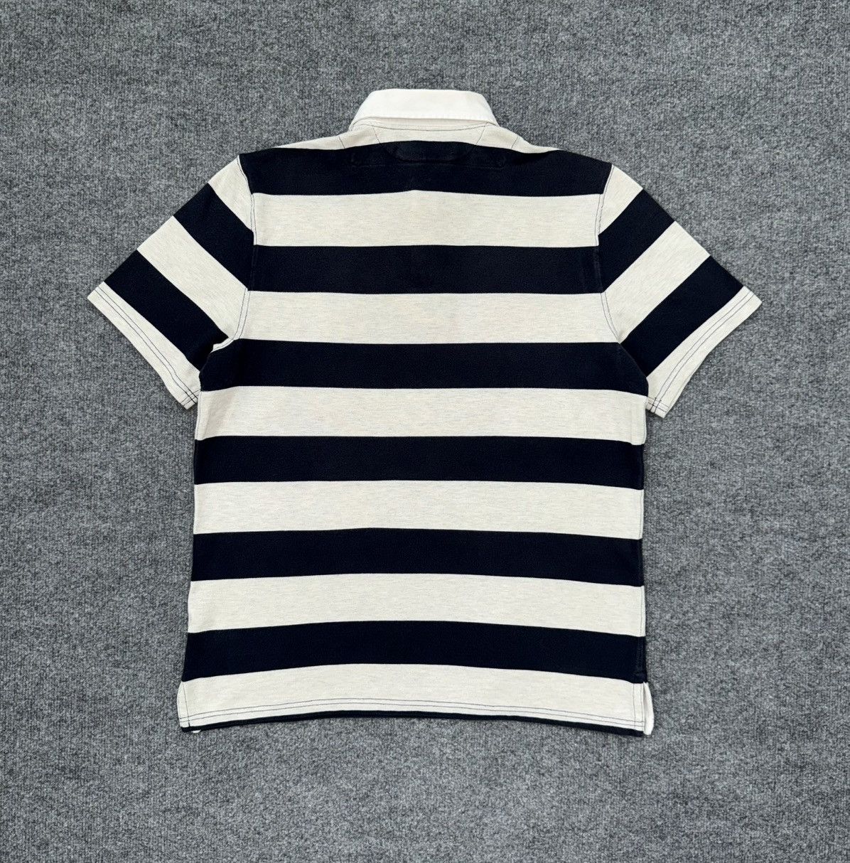 Polo Ralph Lauren Vintage Polo Ralph Lauren P Patch Stripe Pique Polo Shirt Size US L / EU 52-54 / 3 - 9 Thumbnail