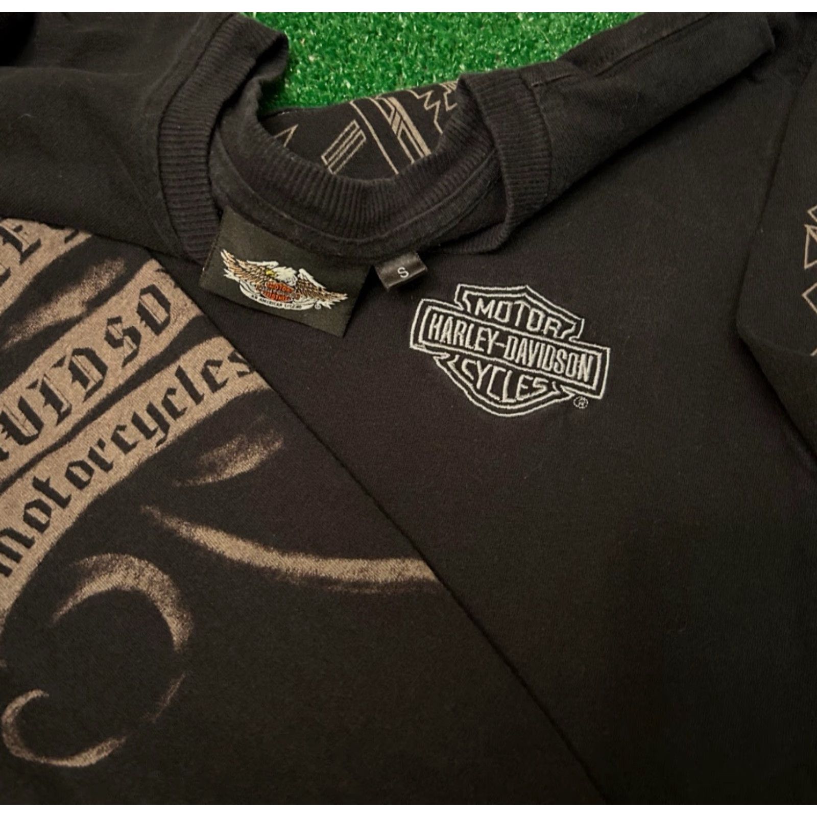 Harley Davidson VINTAGE Harley-Davidson Long Sleeve Shirt Men's S Black 90s Y2K Biker Skull Logo Grunge Punk Rock Hip Hop Skater Tattoo Spider Web Size US S / EU 44-46 / 1 - 3 Thumbnail