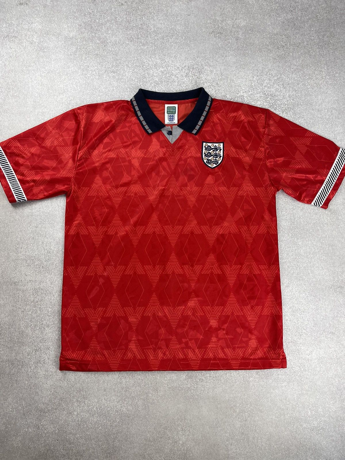Vintage Vintage 90’s England Soccer Draw Jersey Football Shirt Size US XL / EU 56 / 4 - 1 Thumbnail