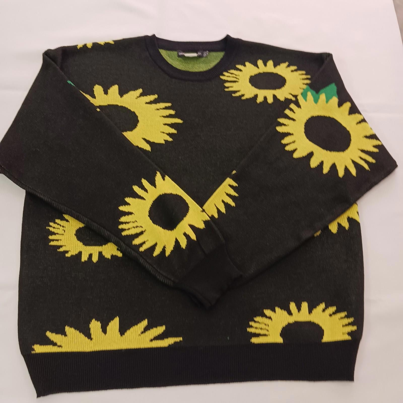Designer Daisy Street Sweater Womens Black/Yellow Sunflower Sweater L Size L / US 10 / IT 46 - 1 Thumbnail