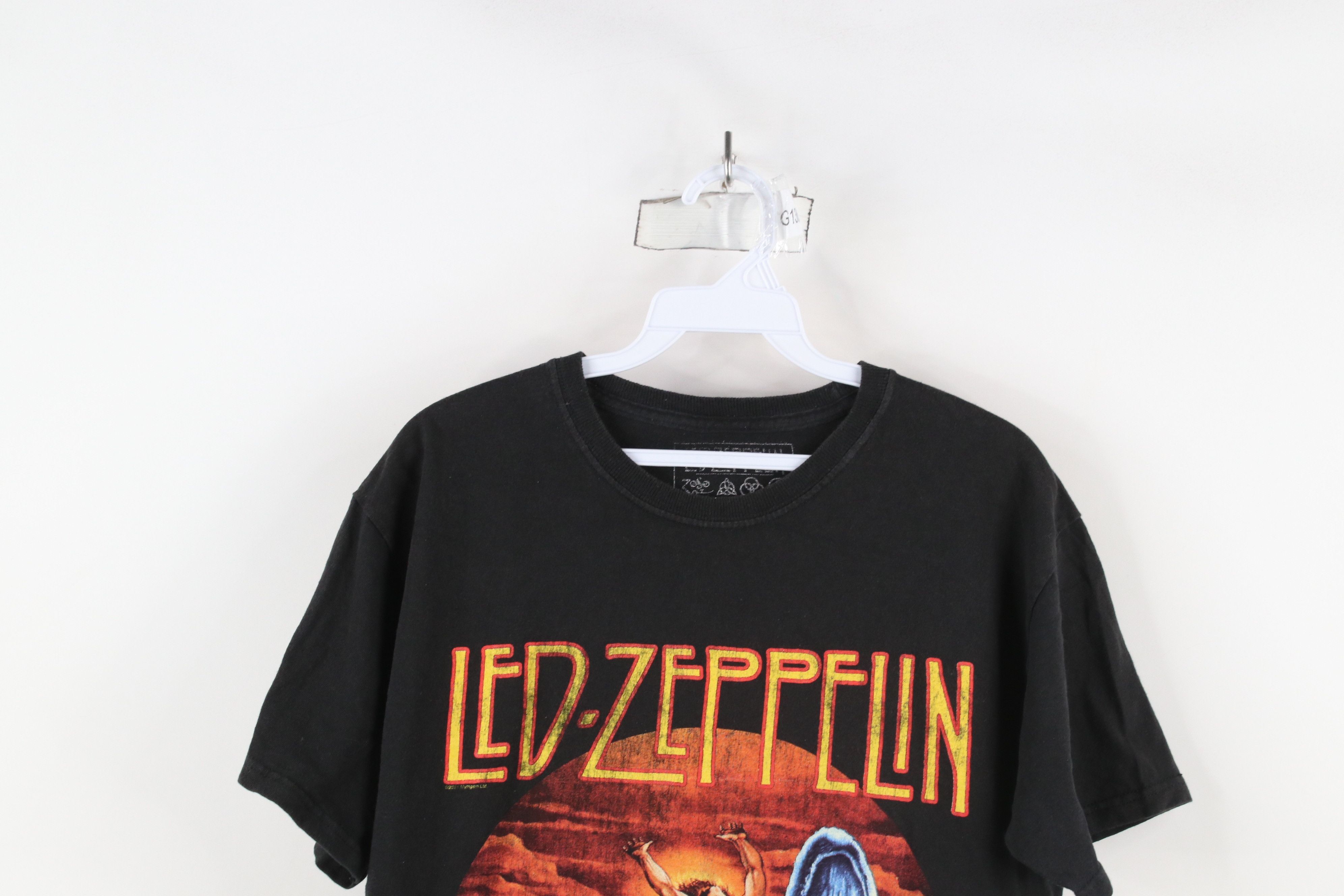 Vintage Retro Y2K Tour Led Zeppelin Band Short Sleeve T-Shirt Black Size US M / EU 48-50 / 2 - 2 Thumbnail