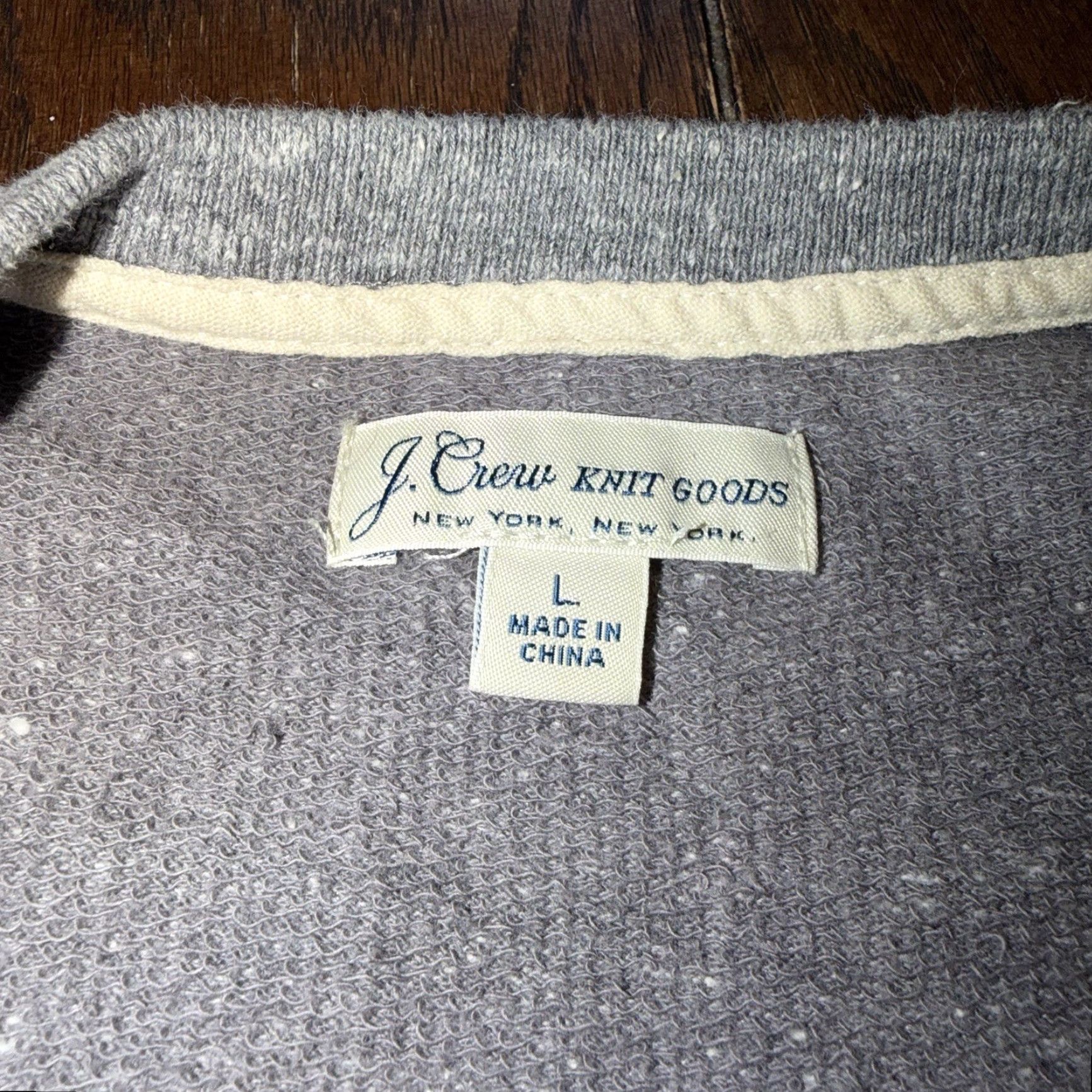 J.Crew J.CREW Knit Goods Shirt Mens Large Marled Gray Henley Long Sleeve Casual B7310 Size US L / EU 52-54 / 3 - 2 Thumbnail