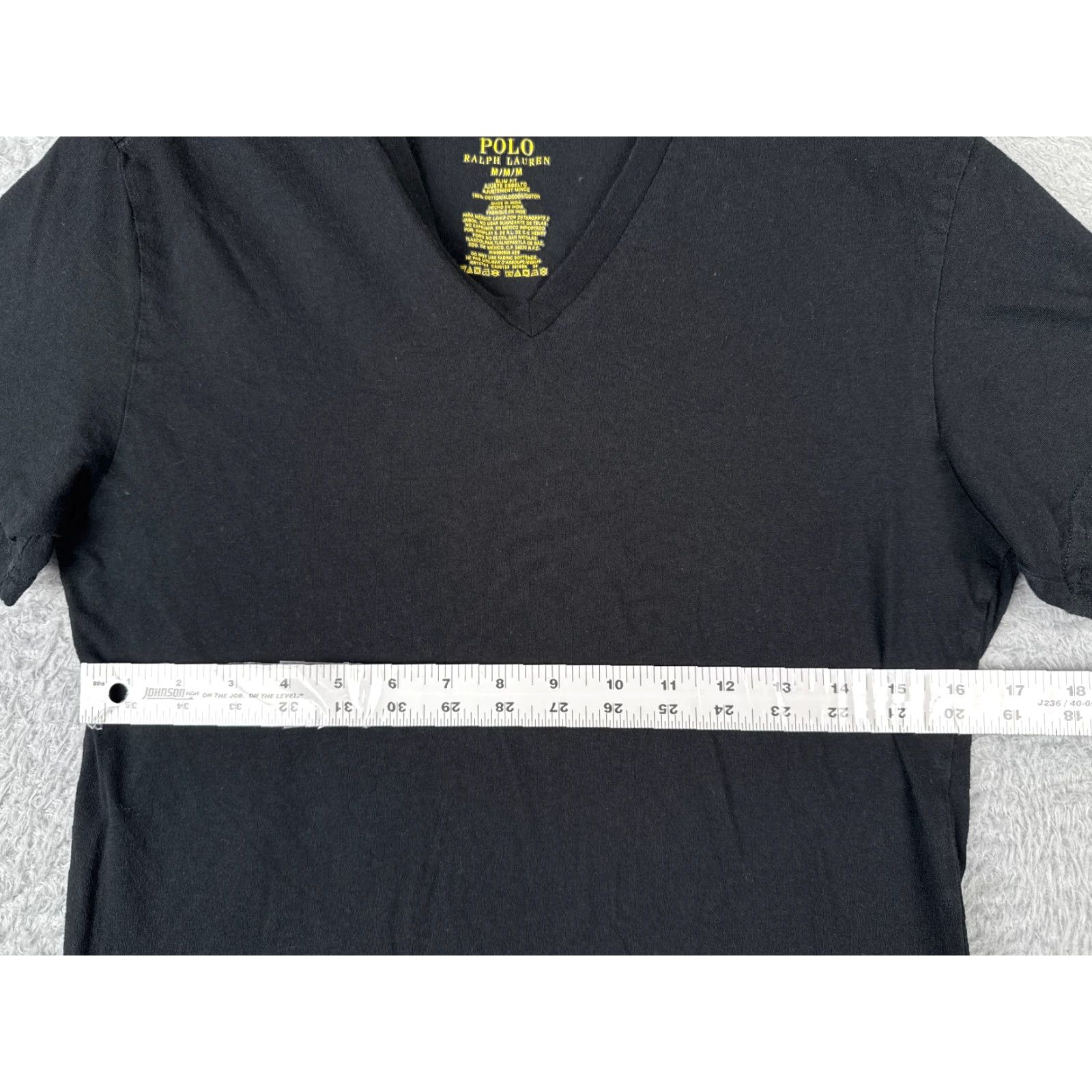 Polo Ralph Lauren Polo Ralph Lauren Slim Fit V-Neck Shirt Men’s Medium Black Short Sleeve Cotton Sports Size US M / EU 48-50 / 2 - 7 Thumbnail