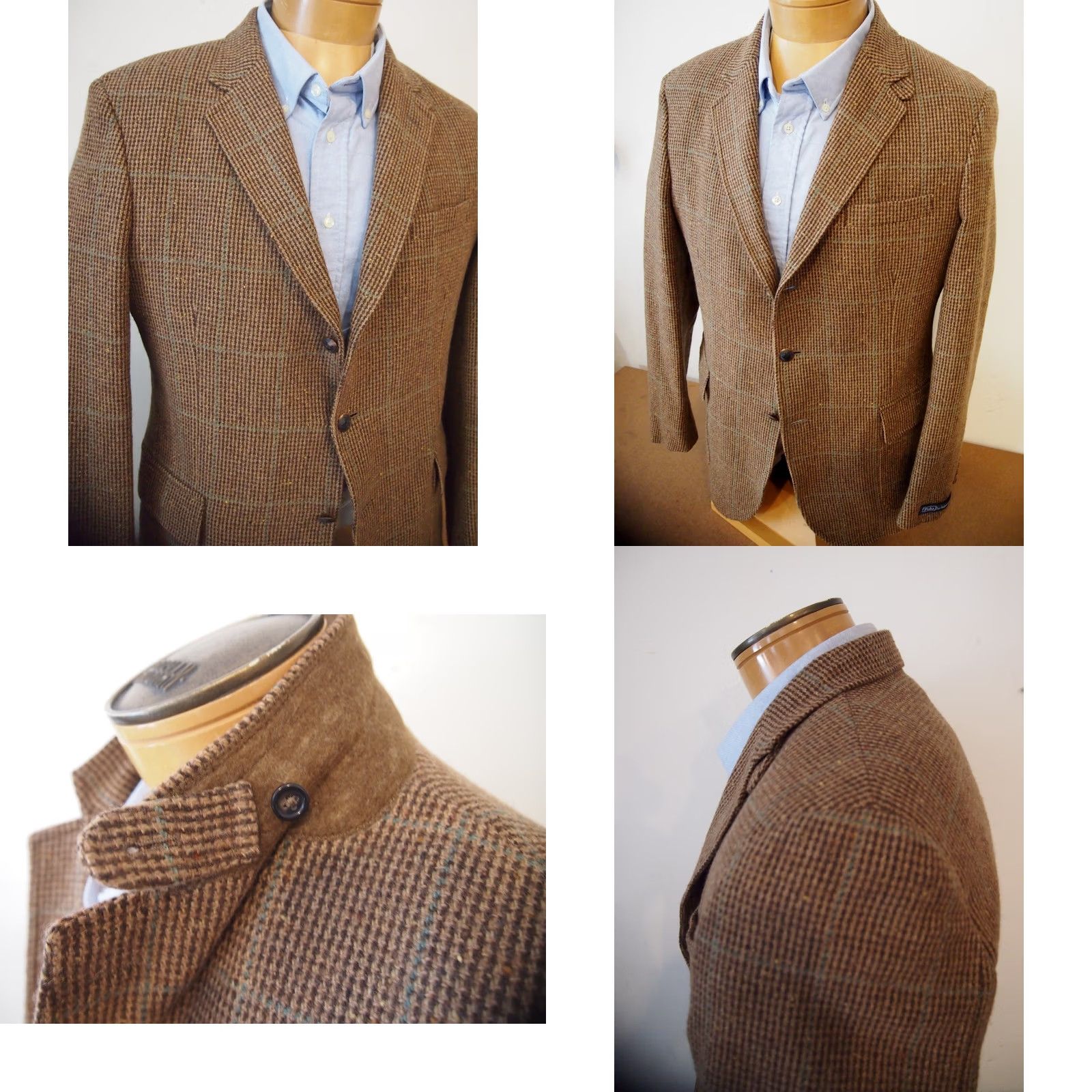 Polo Ralph Lauren Polo Ralph Lauren Sport Coat 42L Brown Wool Blend Tweed Houndstooth Tic Weave NWT Mens Size US XL / EU 56 / 4 - 9 Thumbnail