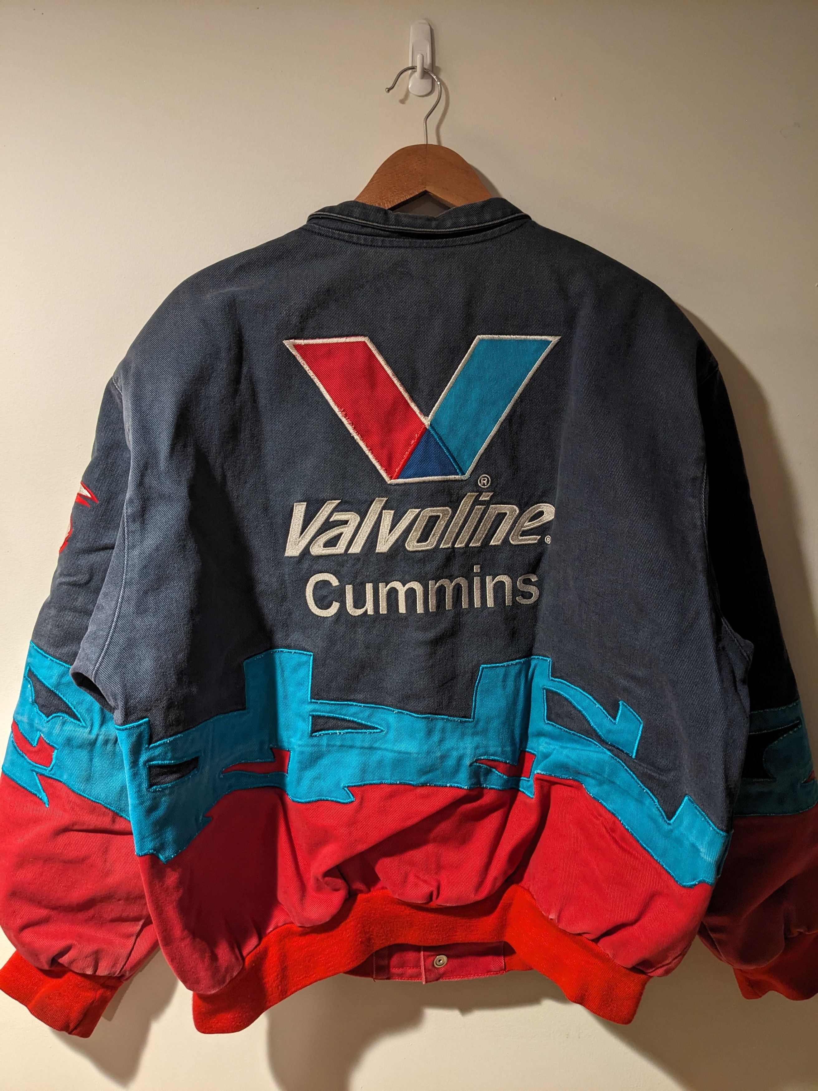 NASCAR Vintage 90s Nascar Valvoline Blue Red X-Large Racing Jacket Size US XL / EU 56 / 4 - 7 Thumbnail