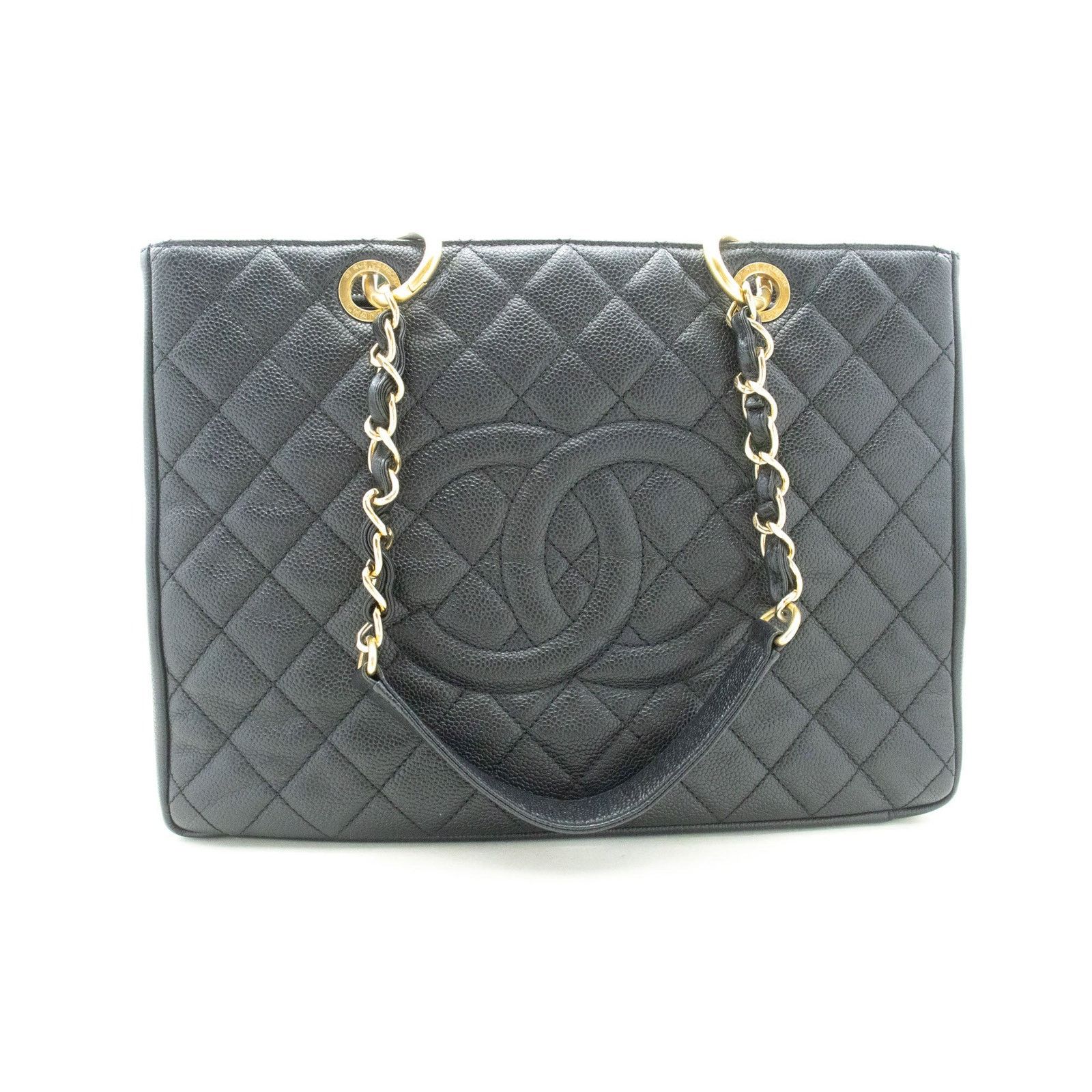 Chanel Black Leather Grand Shopping