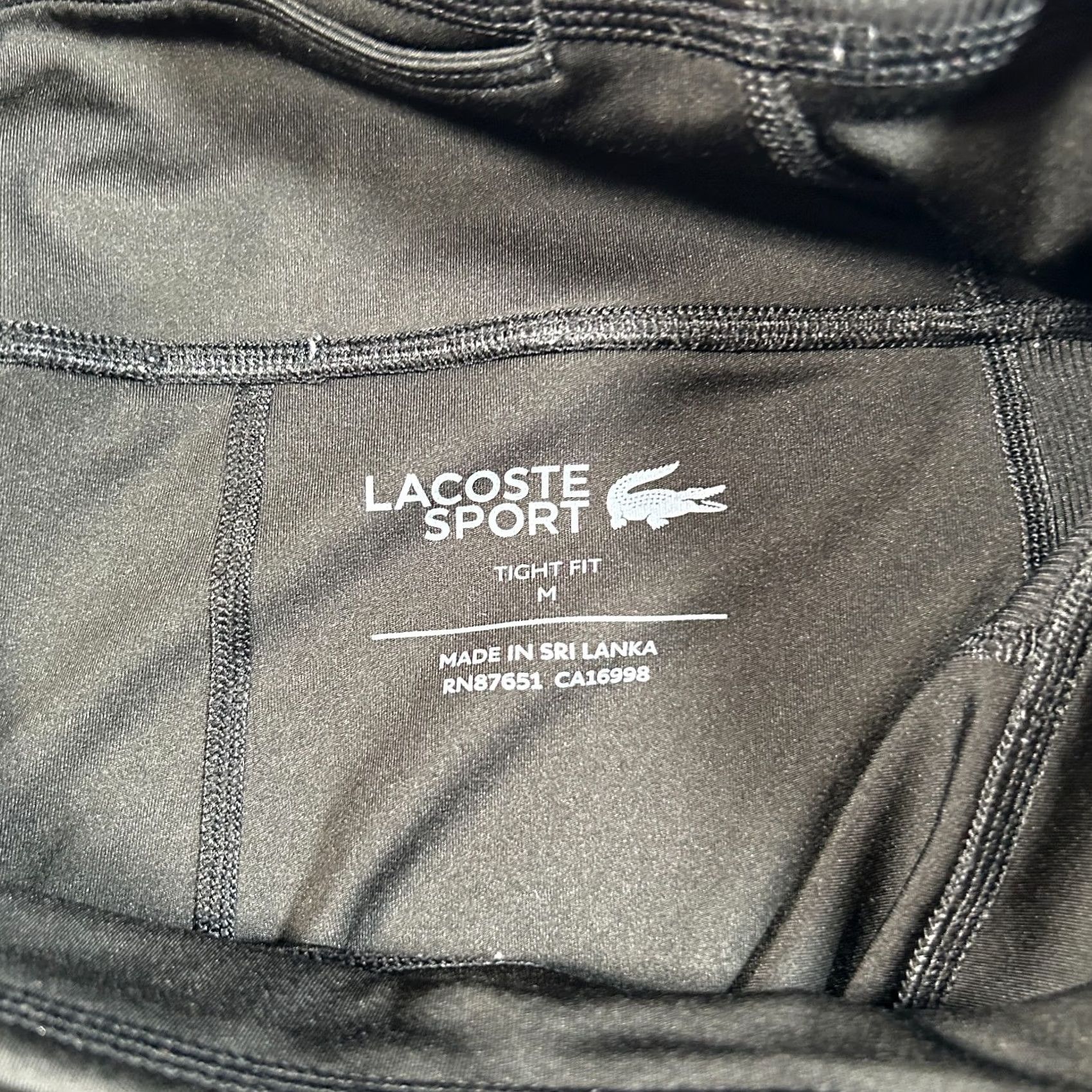 Lacoste Lacoste Sport Leggings Womens Medium Black Mid Rise Workout Croc Performance Leggings Black Lacoste Womens Medium M Athletic Activewear Croc Sport Size 32" / US 10 / IT 46 - 3 Thumbnail