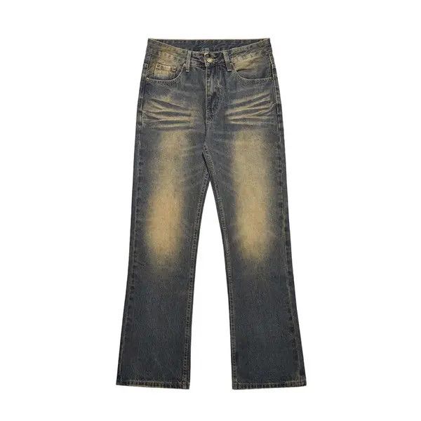 VIBE distressed dirty washed flared grunge jeans Size US 32 / EU 48 - 3 Thumbnail