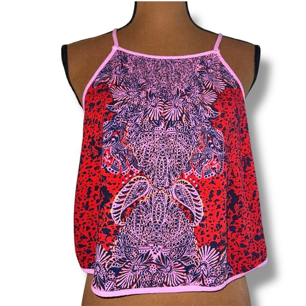 Free People Free People Break Free Printed Side Slit Lightweight Tank To Size M / US 6-8 / IT 42-44 - 4 Thumbnail