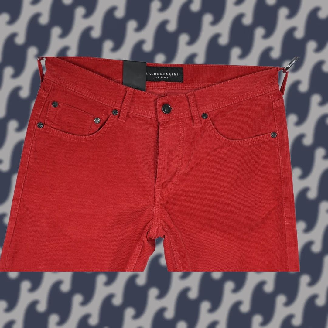 Vintage BALDESSARINI Jack Corduroy Red Pants W30/L34 Mens Classic Size US 30 / EU 46 - 1 Thumbnail