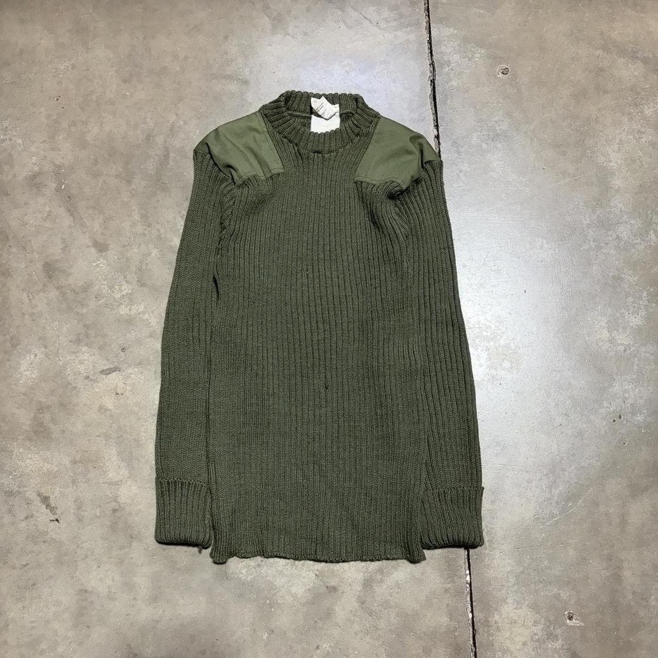 Vintage Vintage British Military Sweater Woolly Pully Ribbed Knit Size US L / EU 52-54 / 3 - 8 Thumbnail