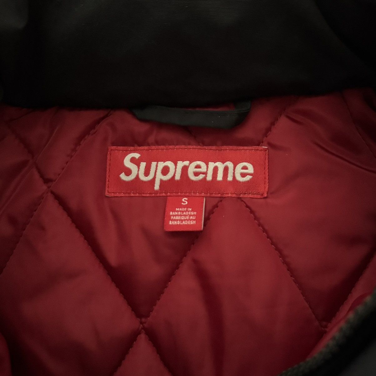 Supreme SALEM HALF ZIP STADIUM JACKET - BLACK/RED Size US S / EU 44-46 / 1 - 5 Thumbnail