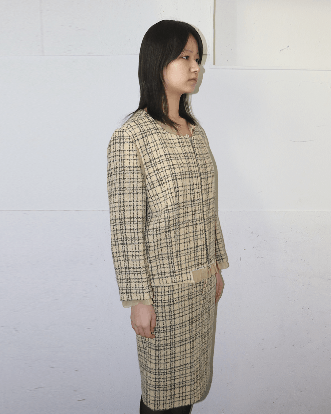 Comme des Garcons Comme des Garçons AD1997 Layered Tweed Zip Dress Size M / US 6-8 / IT 42-44 - 3 Thumbnail