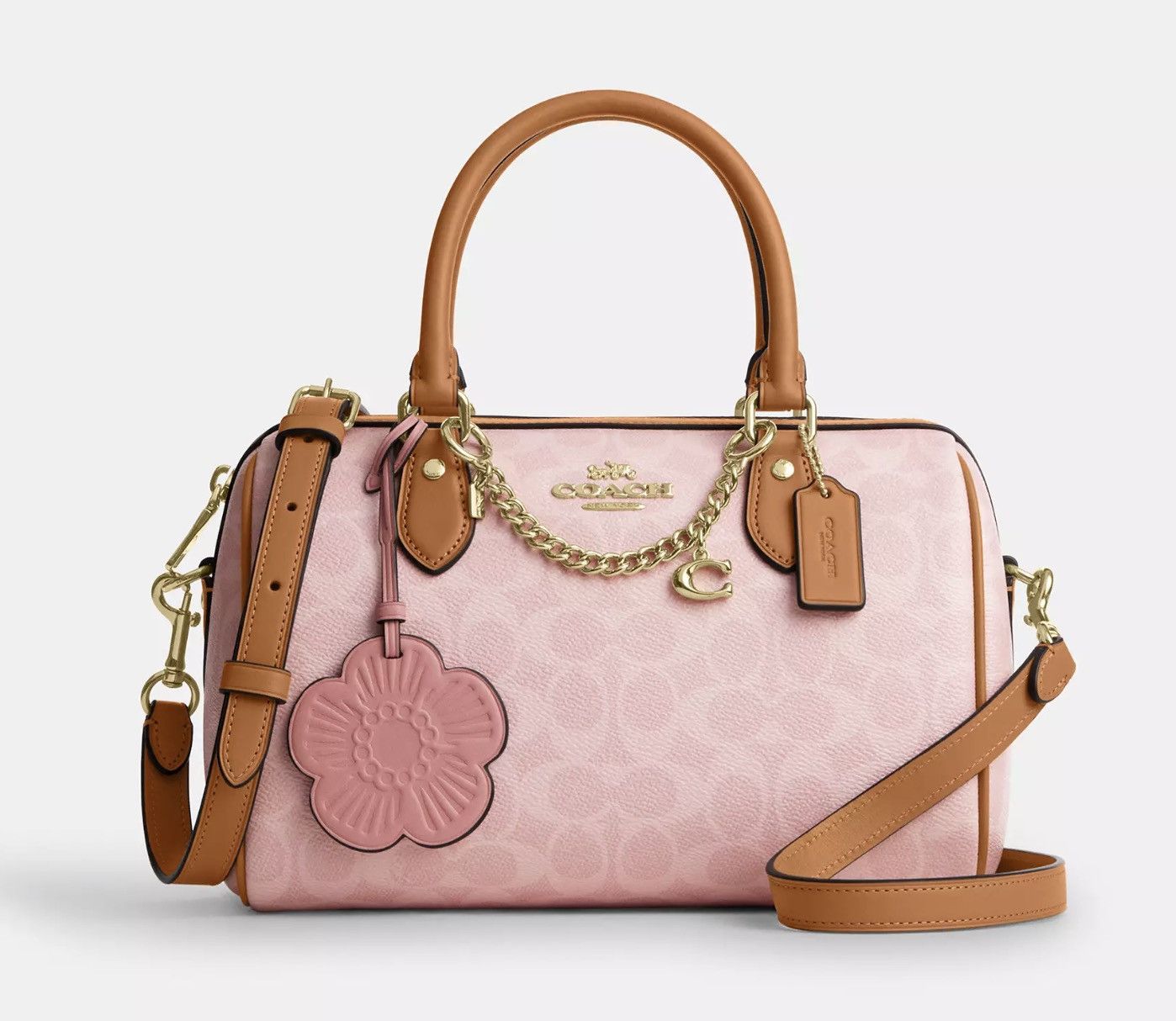 Coach Rowan Satchel Bag In Signature Canvas With Charms CAE18 Size ONE SIZE - 2 Thumbnail