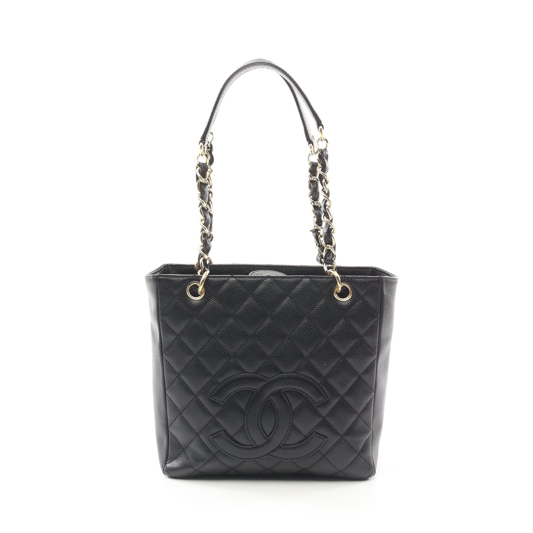 Chanel Chanel Matelasse Pst Chain Shoulder Bag Tote Caviar Skin Black Gold Hardware Size ONE SIZE - 1 Thumbnail