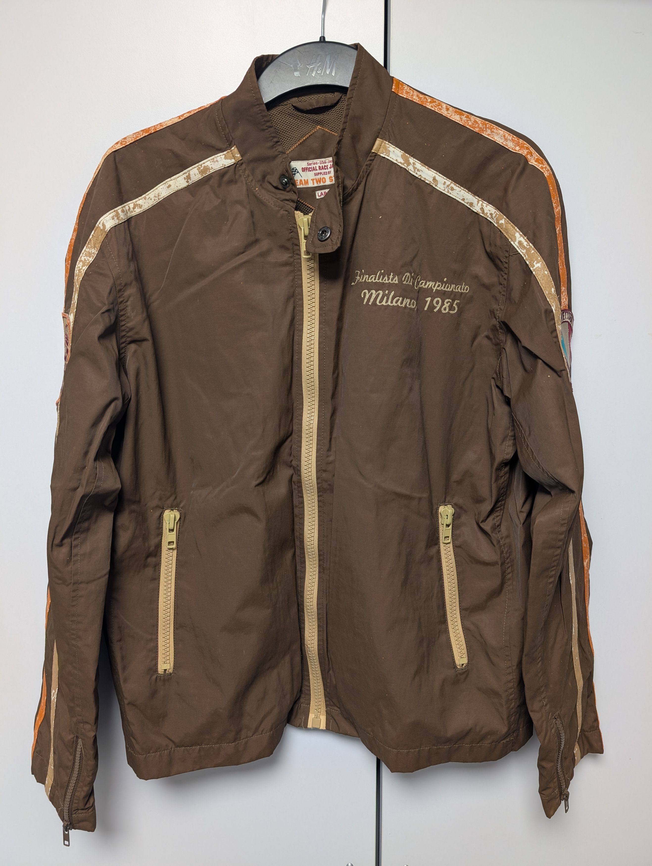 1985 Vintage Race Jacket Team Two Stoned L