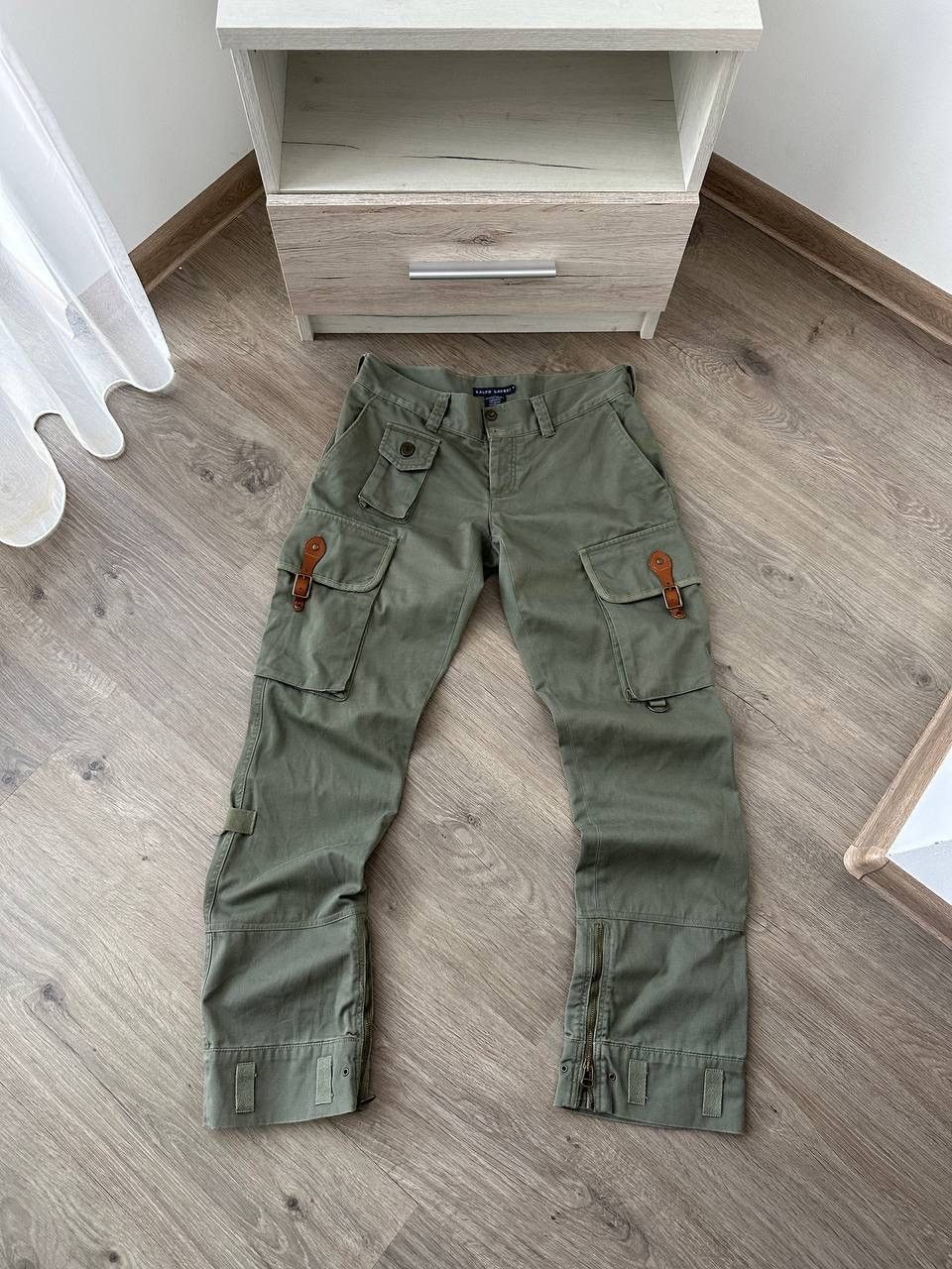 Polo Ralph Lauren × Vintage Vintage Polo Ralph Lauren Green Pocket Zip Cargo Pants Size US 36 / EU 52 - 3 Thumbnail