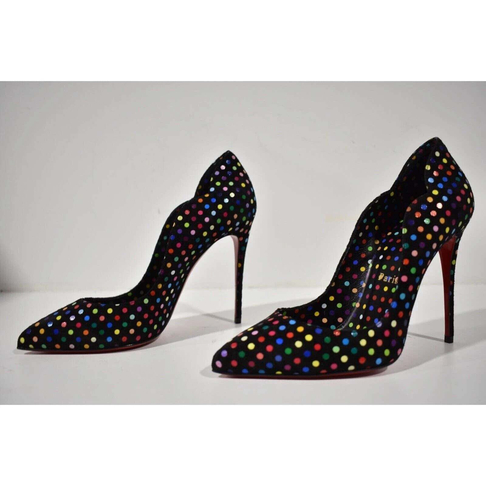 Christian Louboutin Christian Louboutin Hot Chick 100 Black Suede Multi Size US 10.5 / IT 40.5 - 10 Thumbnail