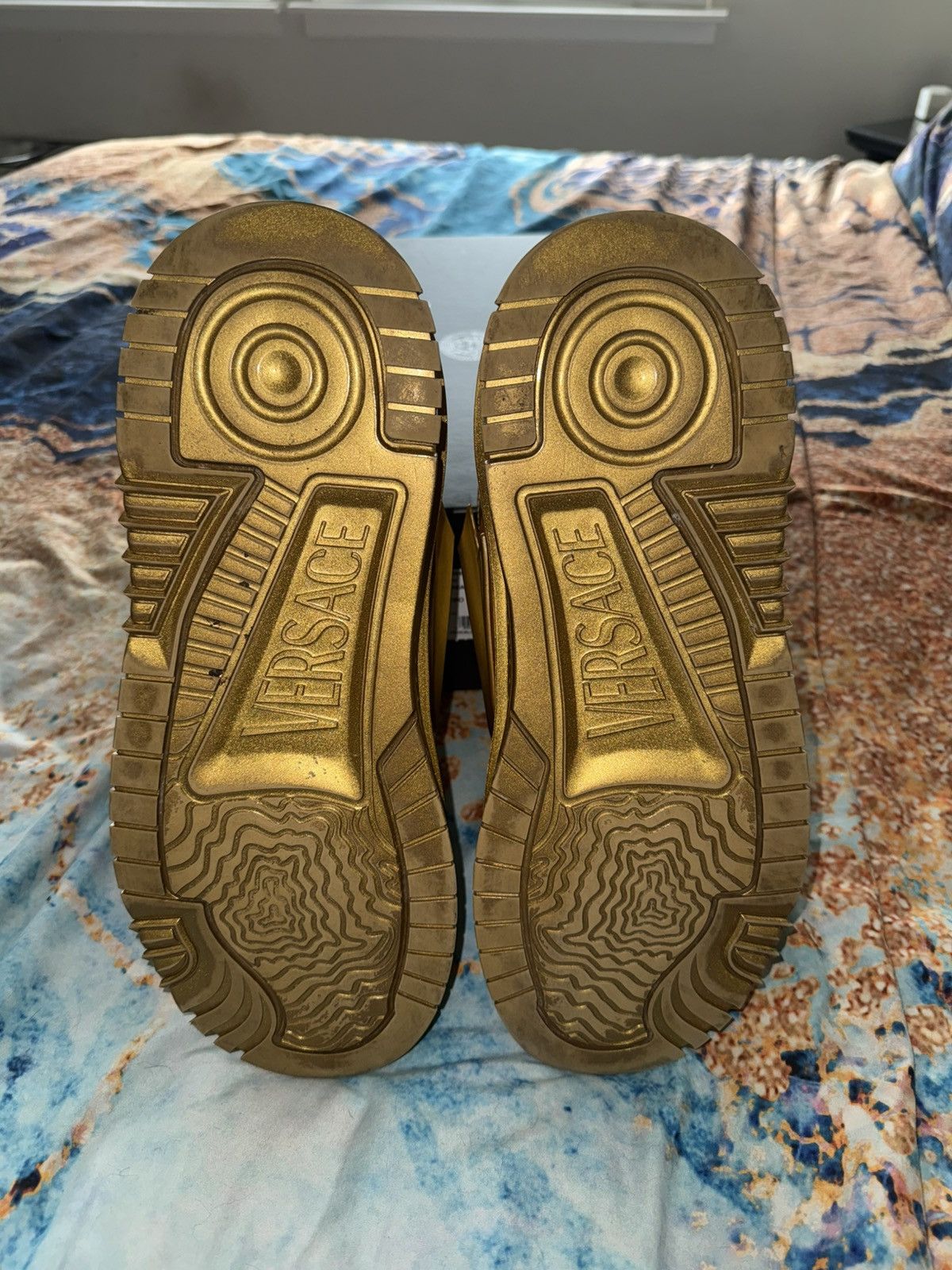 Versace Versace Gold Medusa Sneakers - Size E 46 Size US 13 / EU 46 - 5 Thumbnail