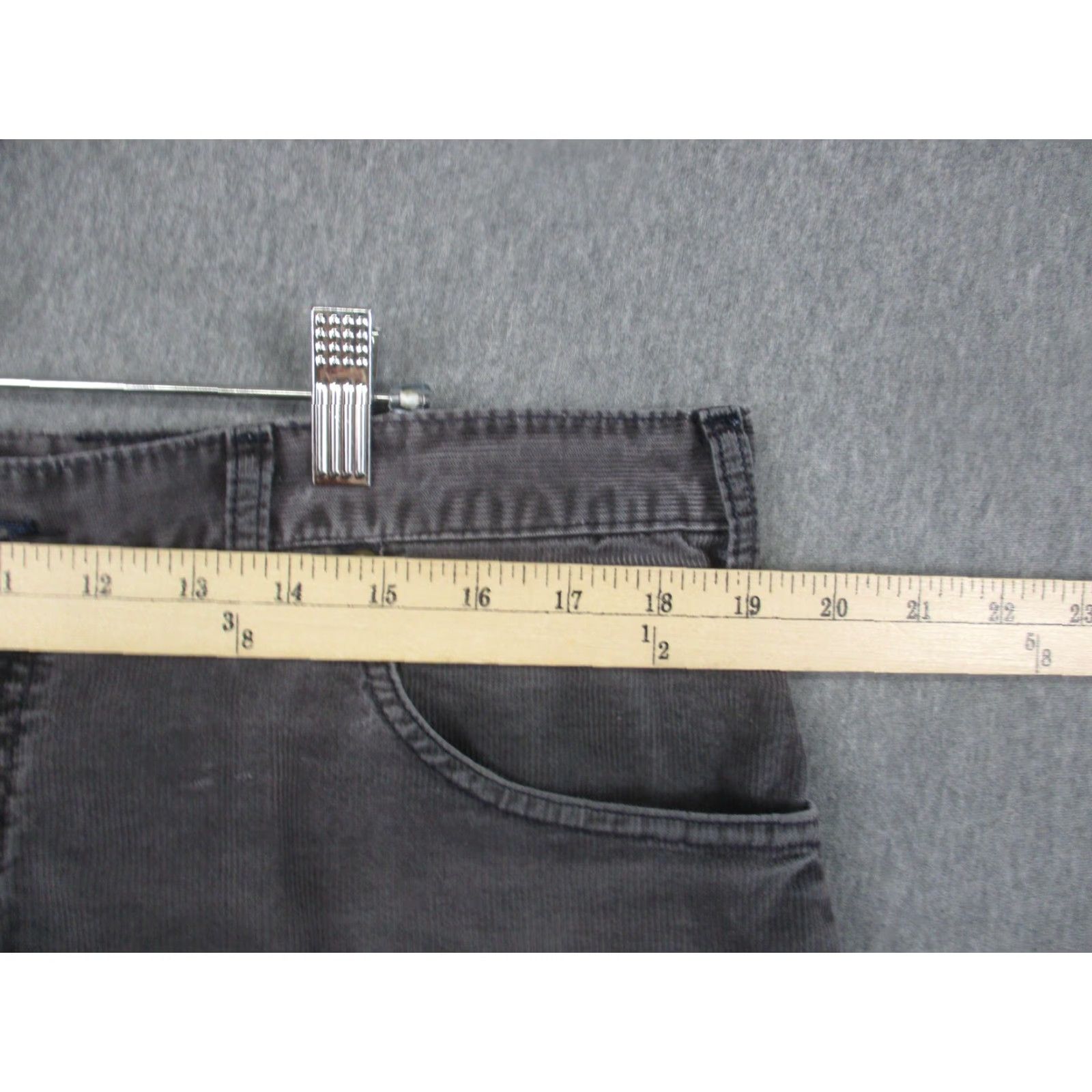 Bills Khakis Bills Khakis Jeans Mens 37x32 Gray Corduroy 5 Pocket Straight Leg Stretch Size US 37 - 3 Thumbnail