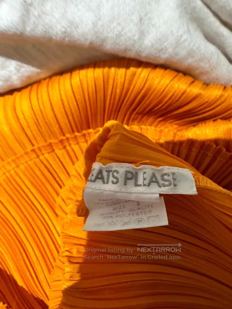 Issey Miyake Issey Miyake Orange Short Sleeve Top Size L / US 10 / IT 46 - 3 Thumbnail