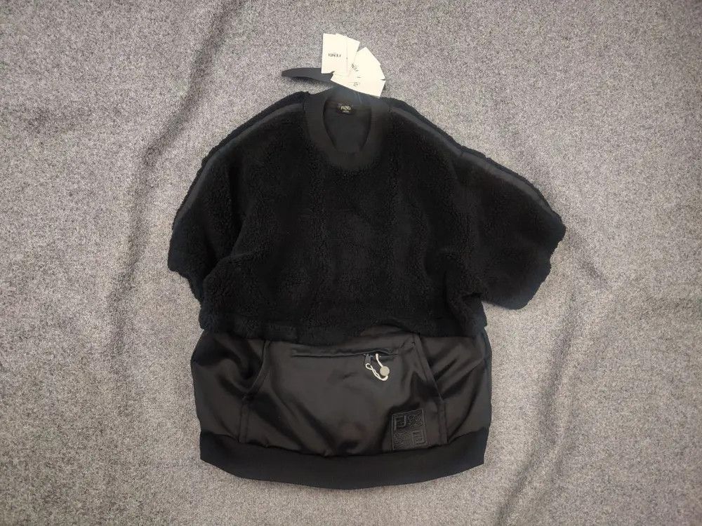 Fendi New Combined Oversized Wool Teddy T-shirt sweater