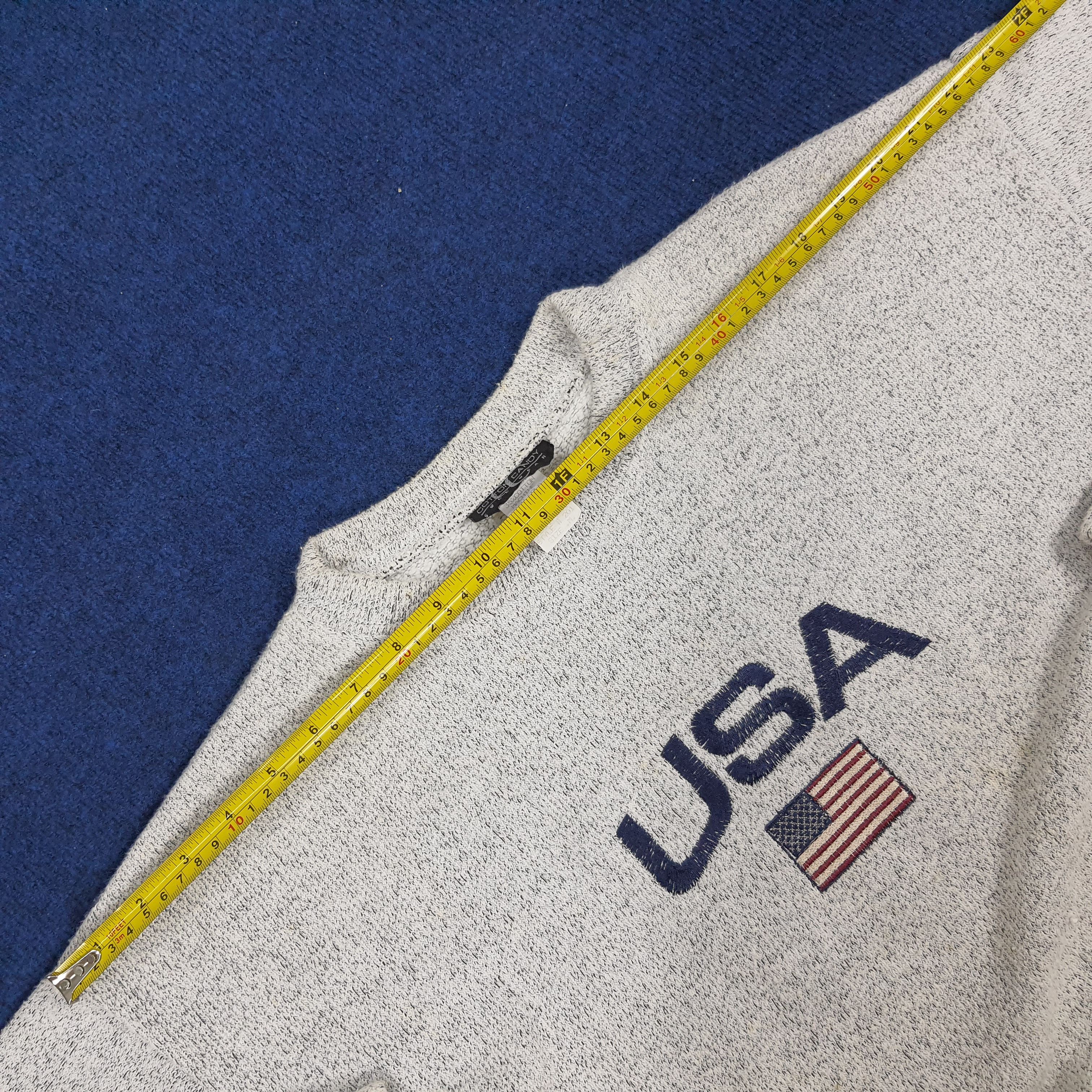 Vintage Vintage USA Flag Spell Out Embroidery Streetwear Sweatshirts Size US M / EU 48-50 / 2 - 8 Thumbnail