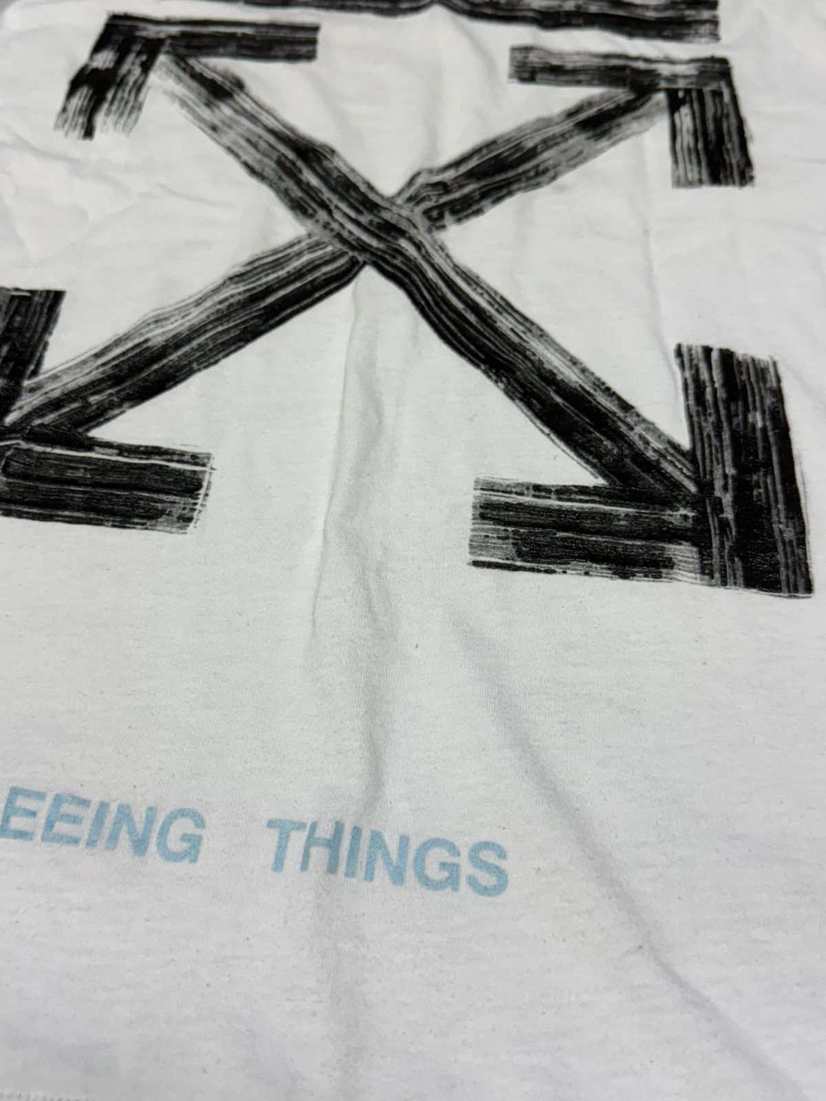 Off-White 🔥"Seeing Things" Off-White brushed tee Oversized Size US M / EU 48-50 / 2 - 4 Thumbnail