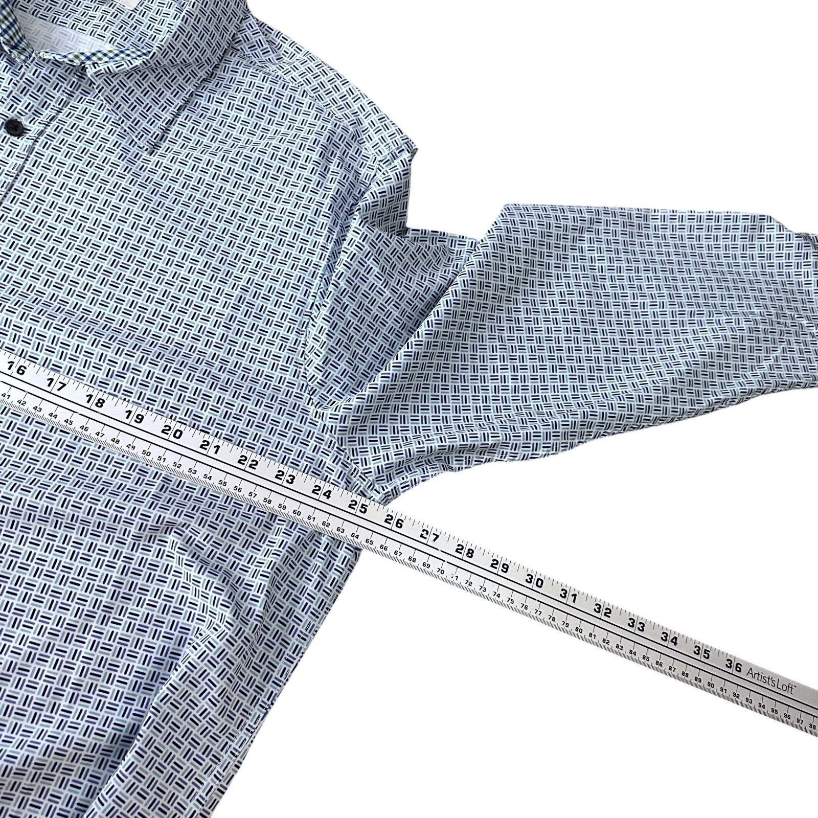 Other Con.Struct Shirt Men’s 2XL Blue White 4-Way Stretch Slim Fit Size US XXL / EU 58 / 5 - 9 Thumbnail
