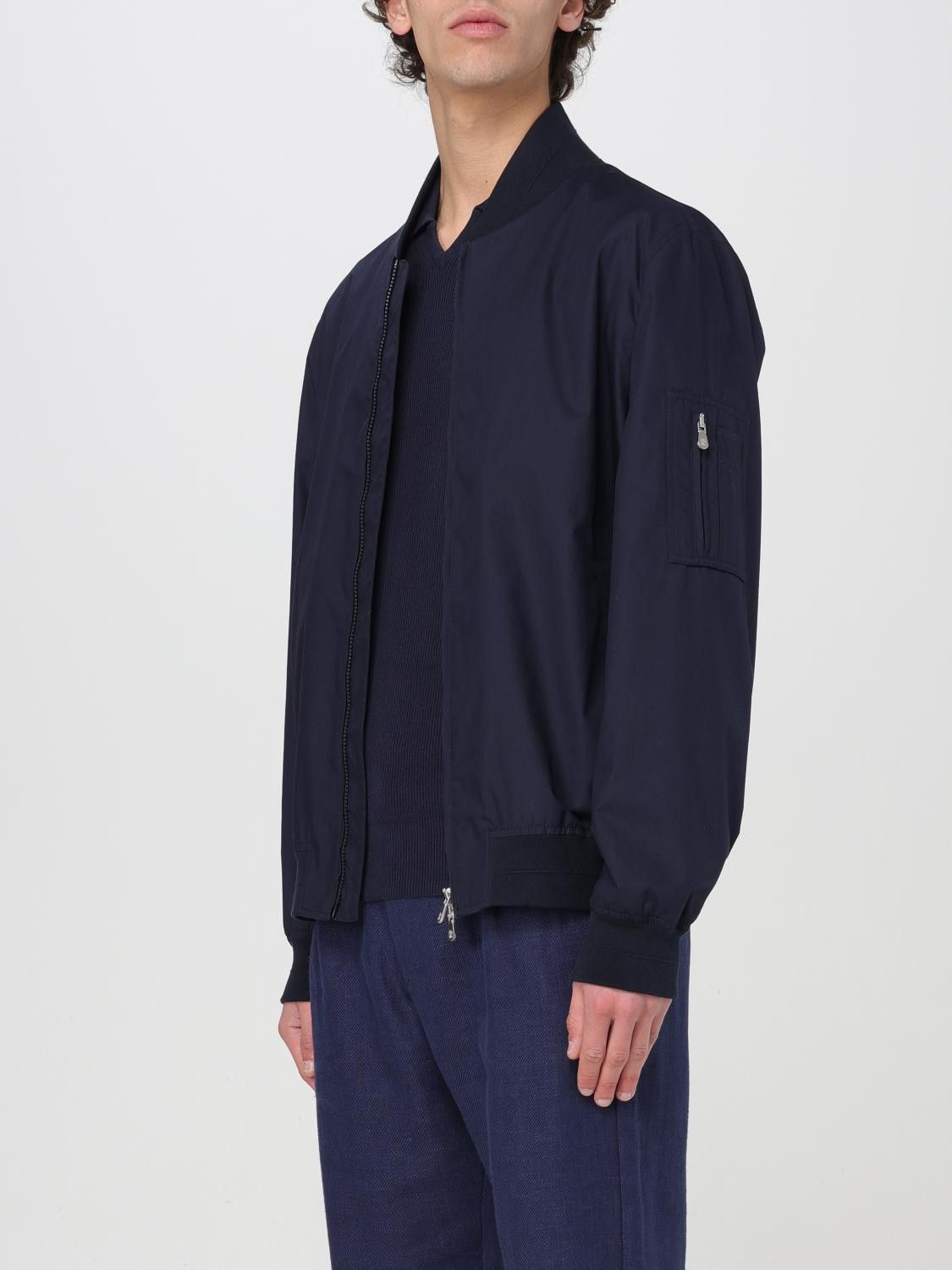 Brunello Cucinelli o1y0526 Denim Bomber Jacket in Blue Size US L / EU 52-54 / 3 - 4 Thumbnail