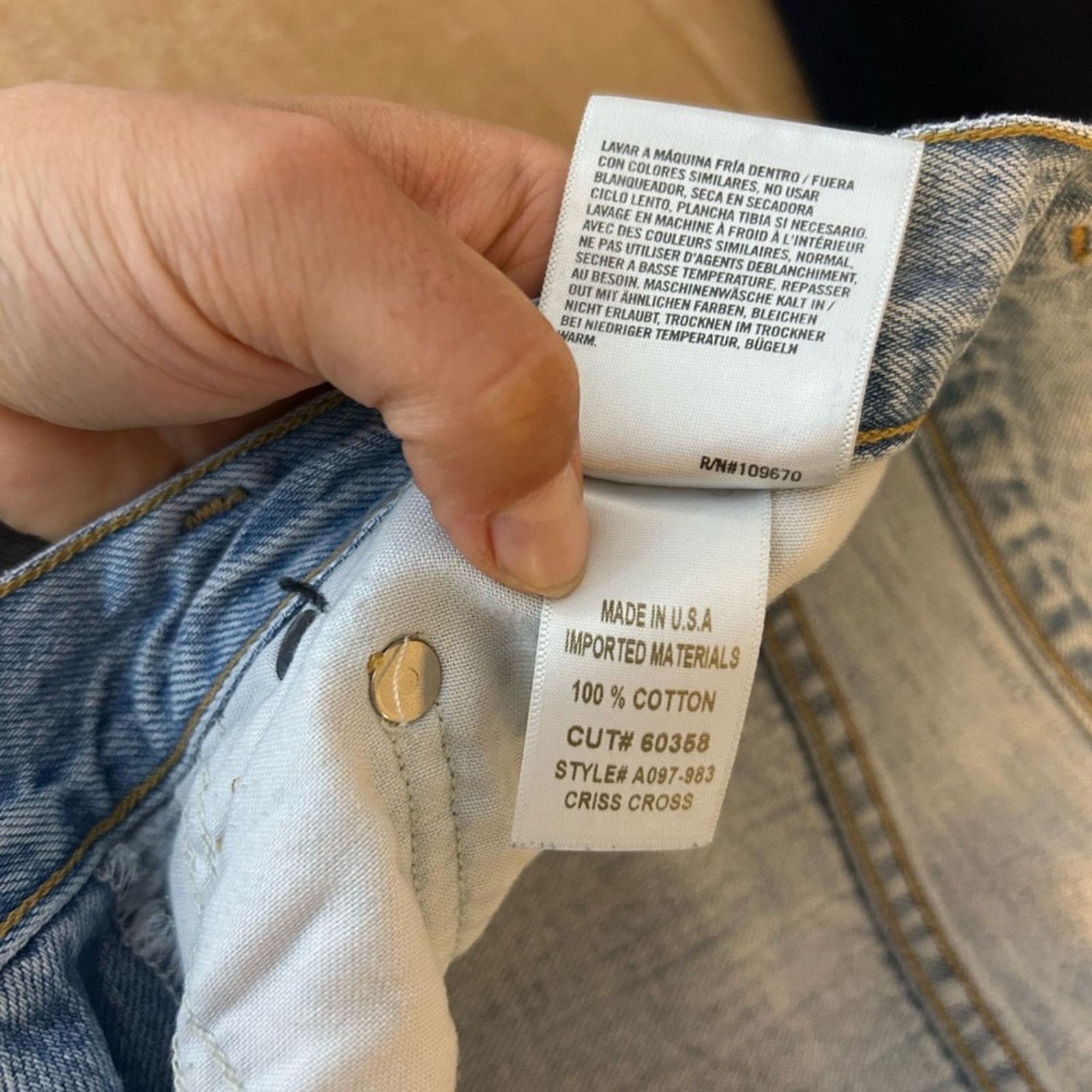 Agolde Agolde Criss Cross Light Blue Jeans Size 27" / US 4 / IT 40 - 5 Thumbnail
