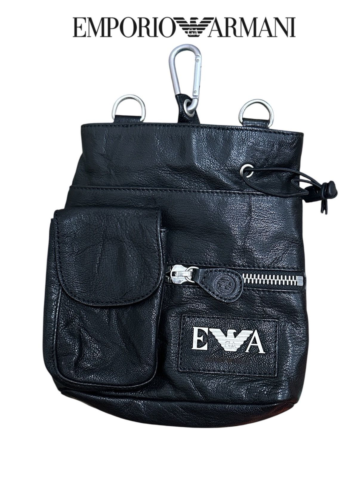 1990 Emporio Armani True Leather Side / Shoulder bag