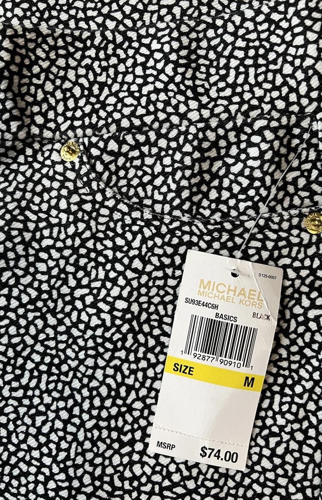 Michael Kors Michael Kors Printed Black White Pull On Stretch Size M Size 32" / US 10 / IT 46 - 3 Thumbnail