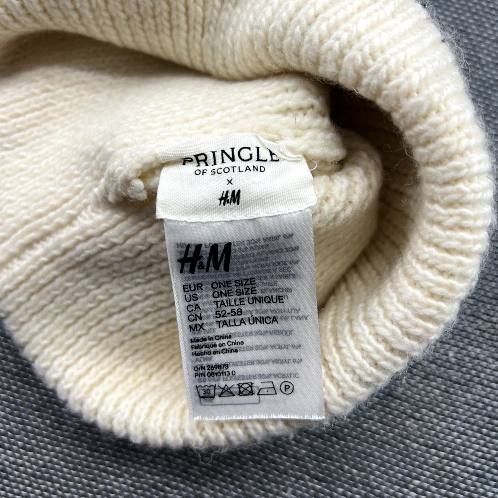 H&M H&M Pringle of Scotland Black Beanie Hat One Size Unisex Adults Knit Acrylic Cuffed Ladies? Size ONE SIZE - 3 Thumbnail