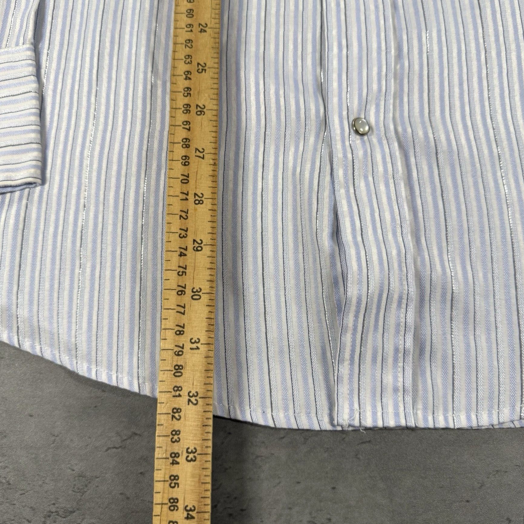 Roper VINTAGE Roper Western Shirt Men XL White Striped Pearl Snap Cowboy Size US XL / EU 56 / 4 - 6 Thumbnail