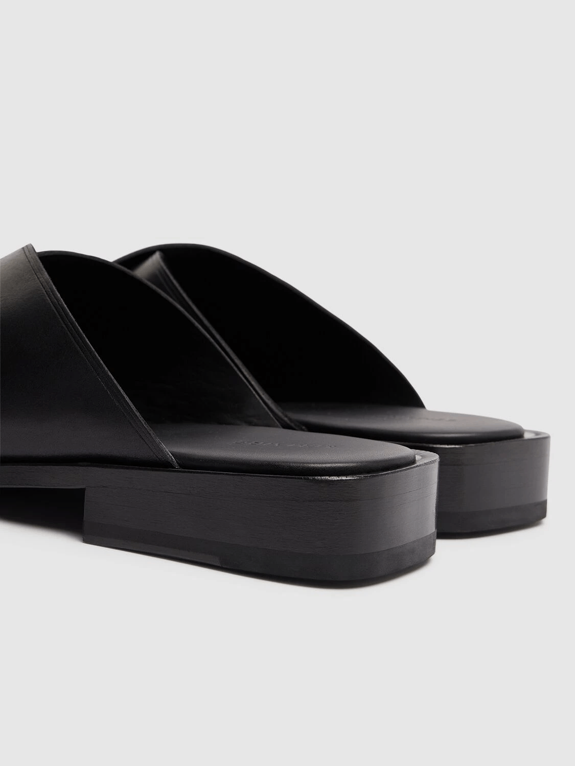 Lemaire LEMAIRE Black Leather Slide Sandals New & Authentic Size US 6 / EU 39 - 4 Thumbnail