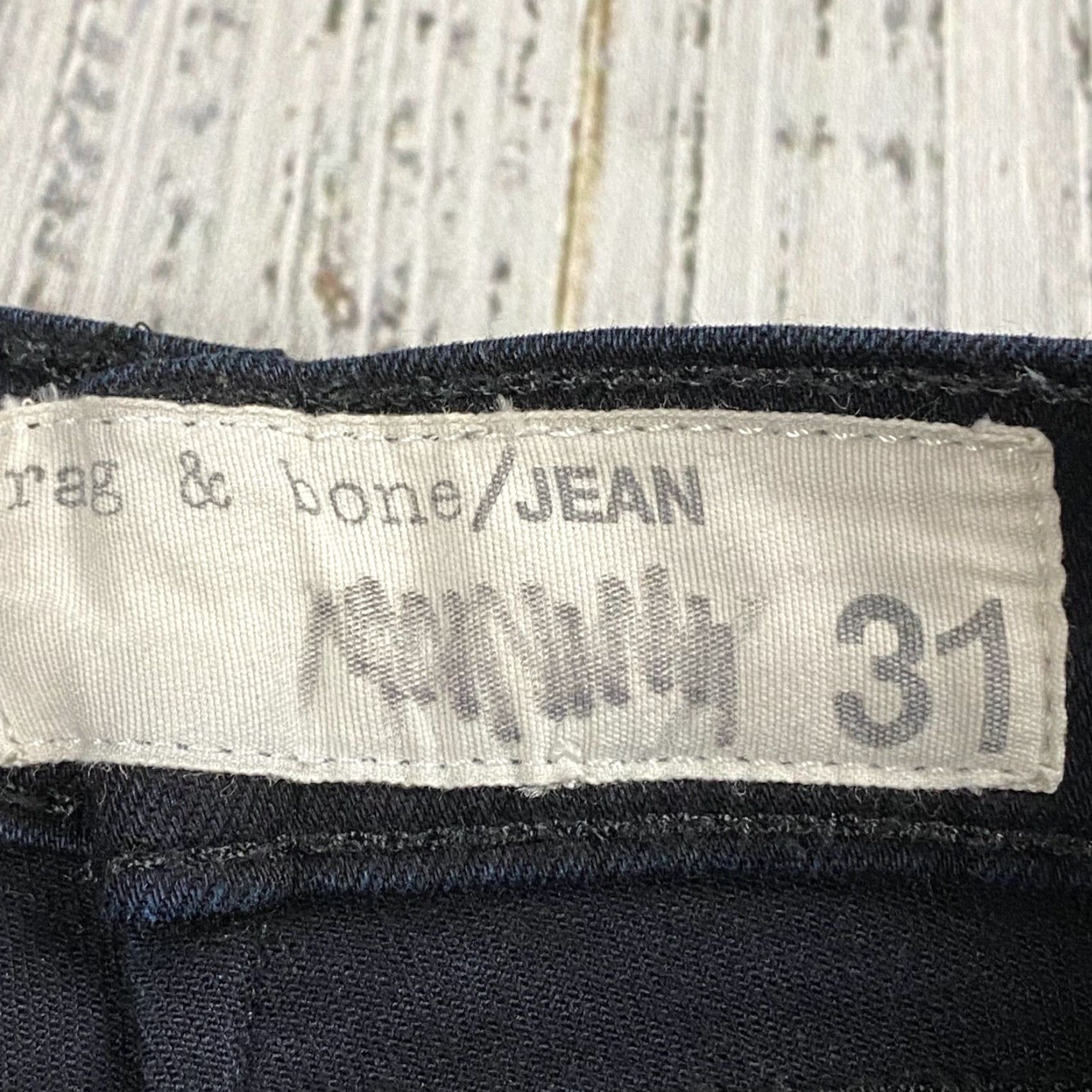 Rag & Bone rag & bone MID RISE SKINNY JEANS DENIM BLACK 31 WOMENS USA Stretch Slim 5-Pocket Size 24" / US 00 / IT 34 - 4 Thumbnail