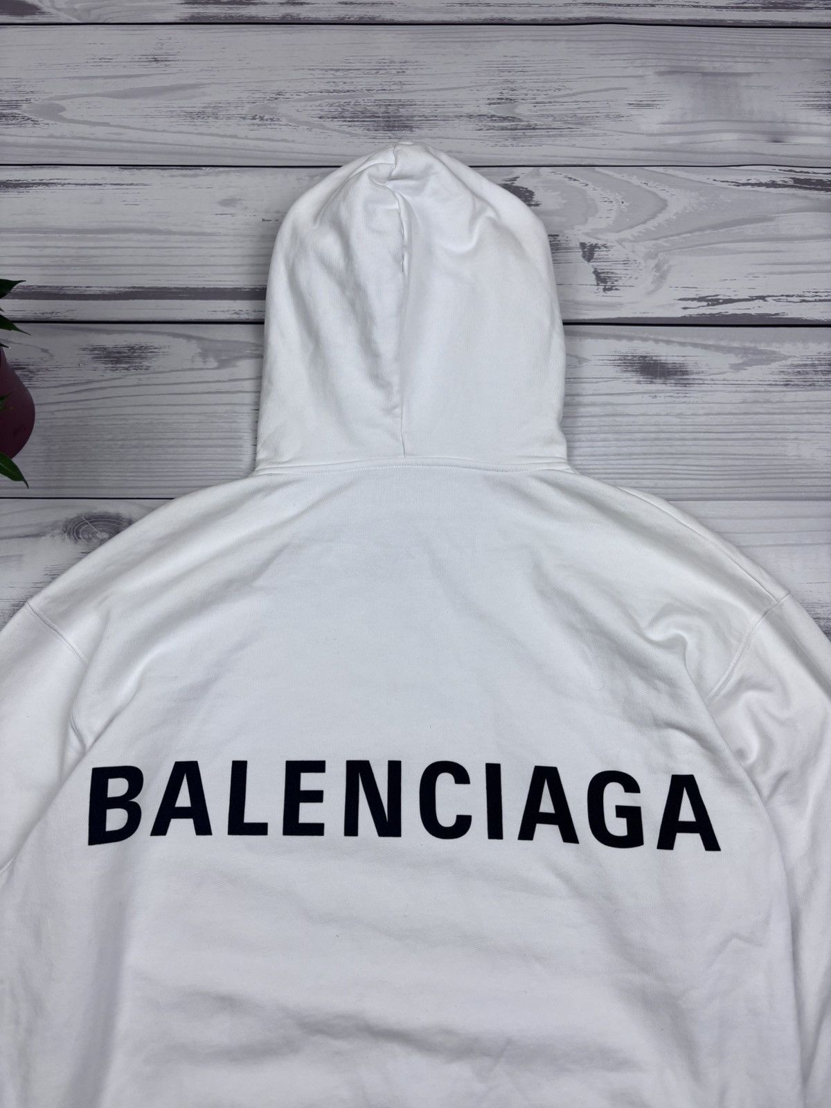Balenciaga Balenciaga white logo hoodie ss2017 rare Size US S / EU 44-46 / 1 - 2 Thumbnail
